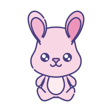 Cute kawaii rabbit cartoon vector design