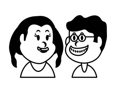 Beyaz arka planda gülümseyen çocuklar