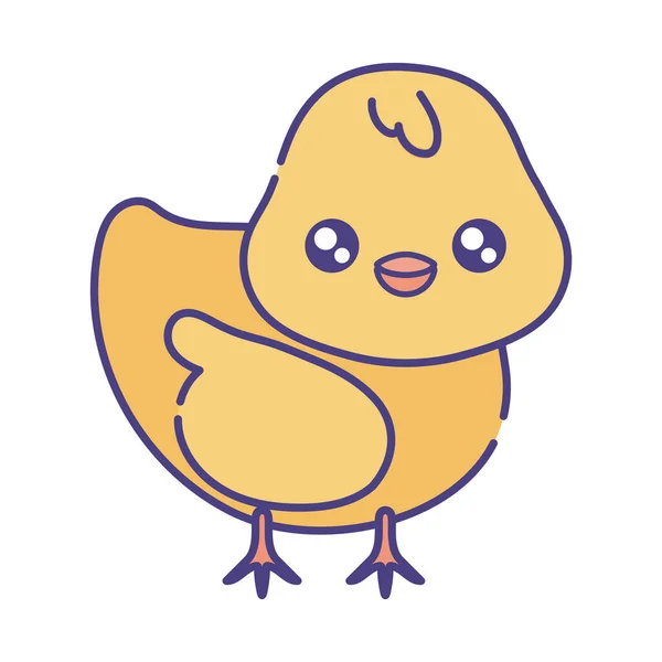 Cute kawaii chick cartoon vector design — 스톡 벡터