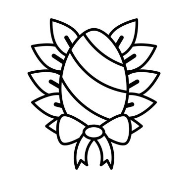 Beyaz arka planda Paskalya yumurtası