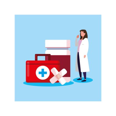 doctor with first aid kit medical