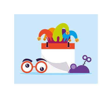 calendar with reminder fools day, humorous party