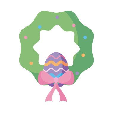 Happy easter egg crown flat style icon vector design