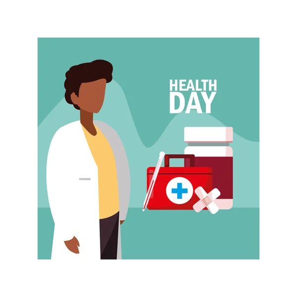 Doctor in the world health day — Wektor stockowy