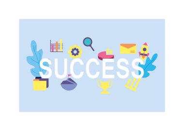 set of icons success of business