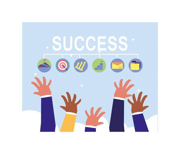 Set of icons success of business — ストックベクタ