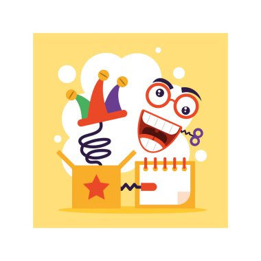 calendar with reminder fools day, humorous party