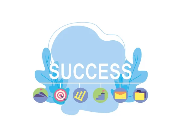 Set of icons success of business — Stockvektor