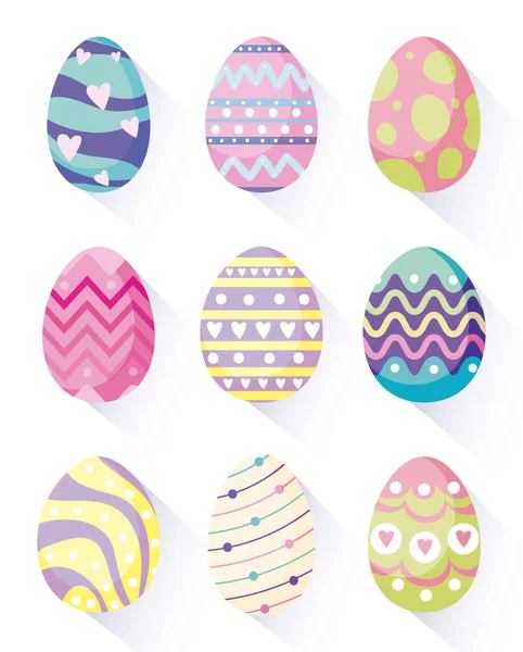Feliz Pascua huevos vector de diseño — Vector de stock