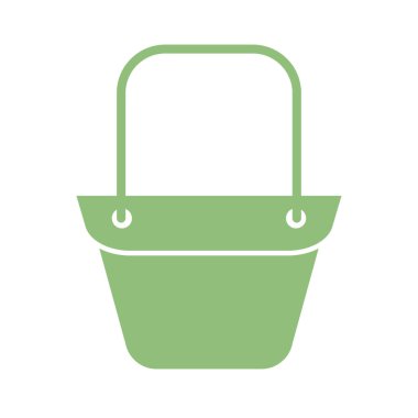 basket icon, silhouette style
