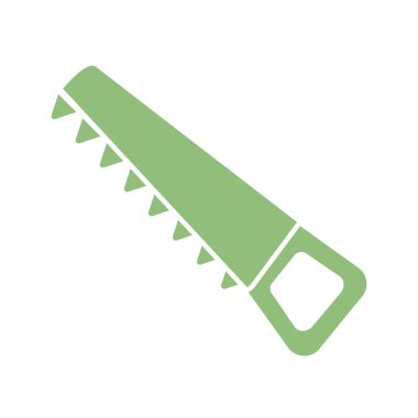 saw tool icon, silhouette style