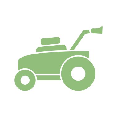 lawn mower icon, silhouette style