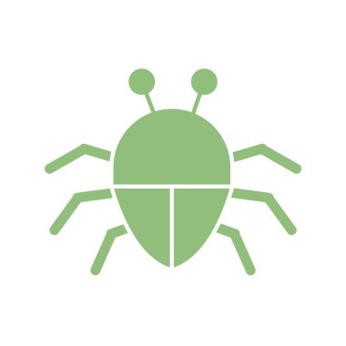 cartoon spider icon, silhouette style