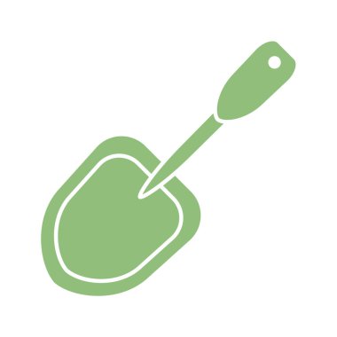 gardening shovel icon, silhouette style