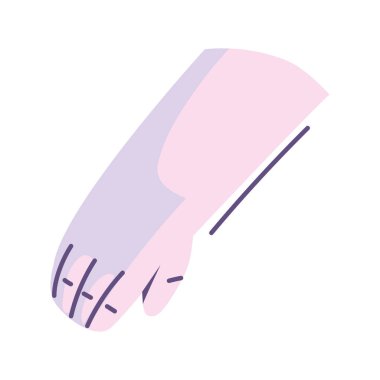 human hand, body part on white background