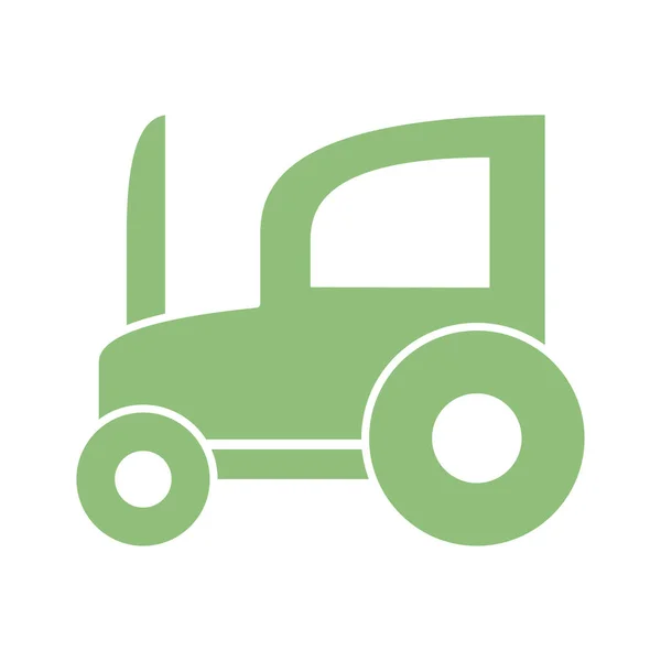 Farm tractor icon, silhouette style — 스톡 벡터