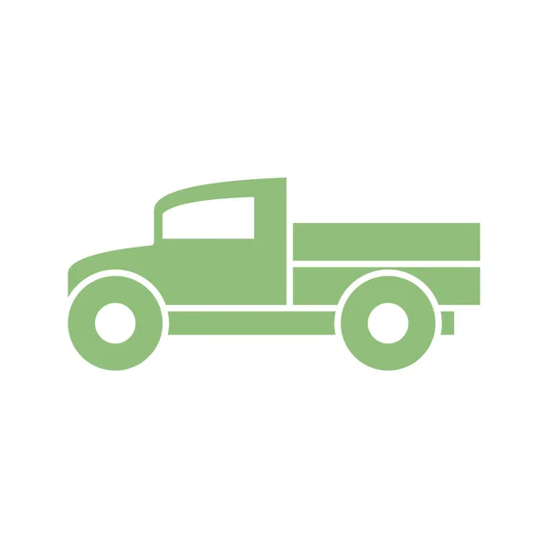 Gardening pickup icon, silhouette style — 스톡 벡터