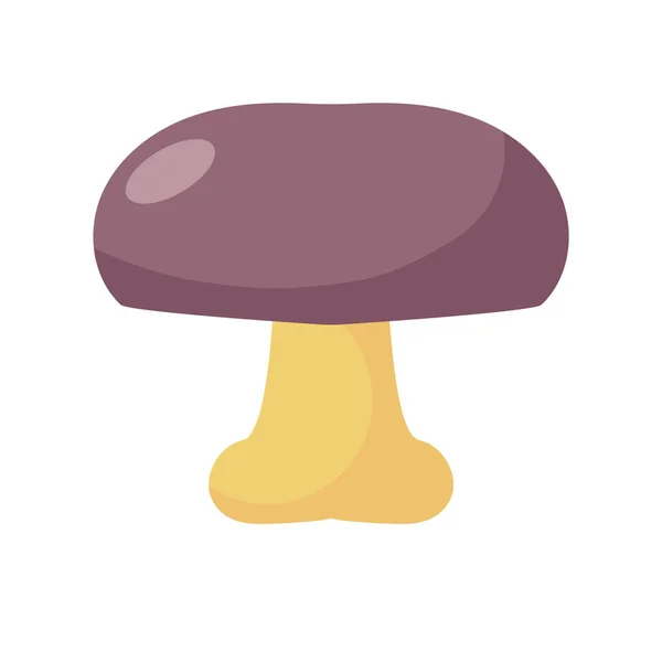 Mushroom icon, flat detail style — Stok Vektör