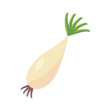 radish icon, flat detail style