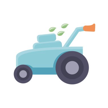 çim biçme makinesi simgesi, düz ayrıntı biçimi