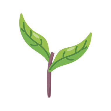 bitki yaprakları simgesi, düz ayrıntı biçimi