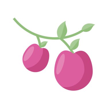 Elma simgeli dal, düz ayrıntı biçimi