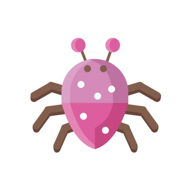 çizgi film örümcek simgesi, düz ayrıntı biçimi