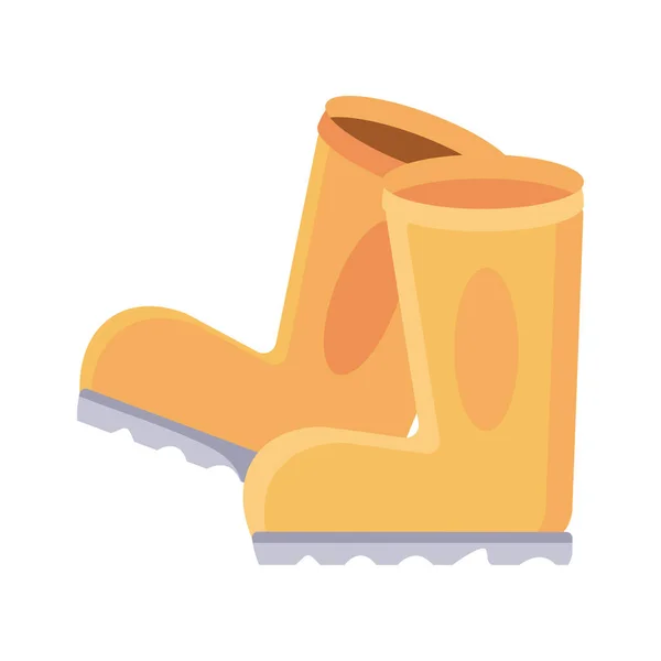Gardening boots icon, flat detail style — Stock Vector