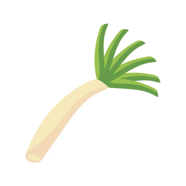 Icono de cebolla verde, estilo de detalle plano — Vector de stock
