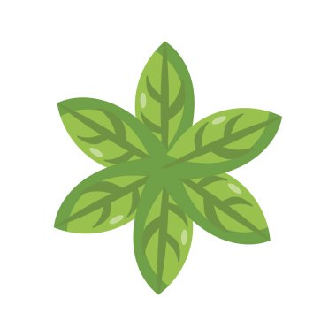 Nane yaprakları simgesi, düz ayrıntı biçimi