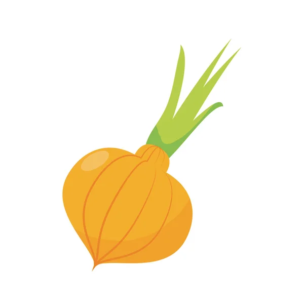 Icono de verduras de cebolla, estilo de detalle plano — Vector de stock