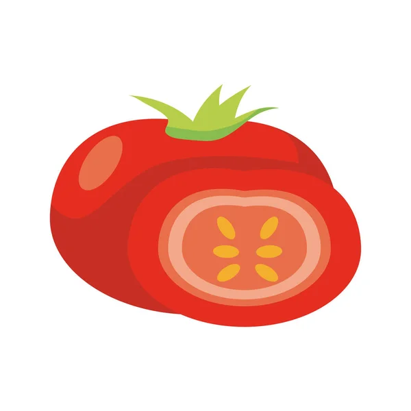 Rodaja de tomates, estilo de detalle plano — Vector de stock