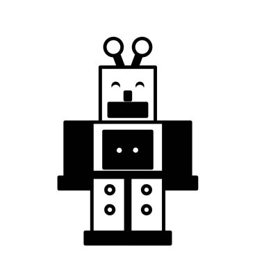 Beyaz arka planda oyuncak robot, bebek oyuncaklar