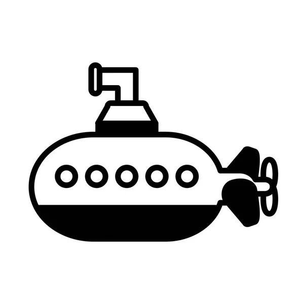Іграшковий підводний човен на білому тлі, дитячі іграшки — стоковий вектор