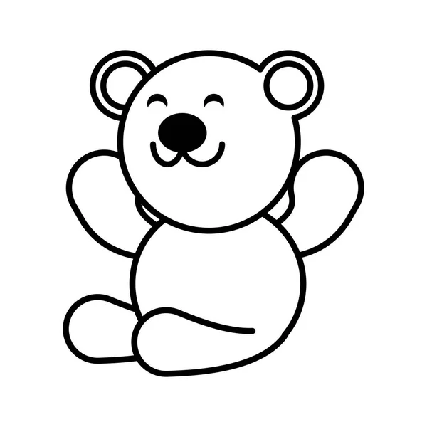 Medvídek na bílém pozadí, dětské hračky — Stockový vektor