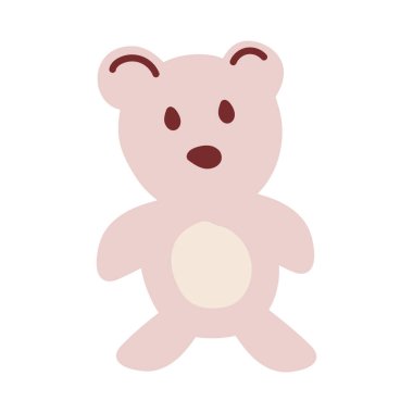 Beyaz arka planda oyuncak ayı