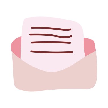 Beyaz arkaplanda açılan zarf