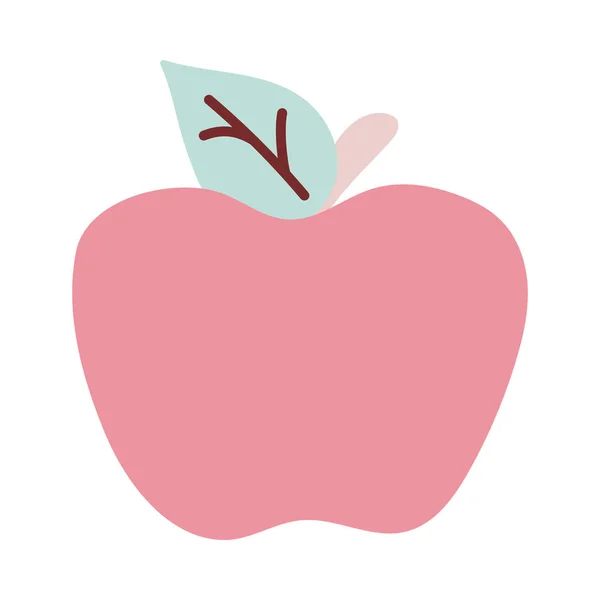 白色背景的新鲜而美味的苹果 — 图库矢量图片