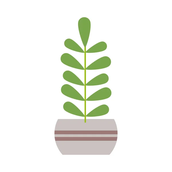 Φυτό σπίτι με γλάστρα σε λευκό φόντο — Διανυσματικό Αρχείο