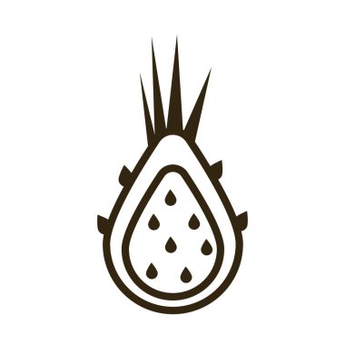 Beyaz arkaplanda pitahaya, satır biçimi simgesi