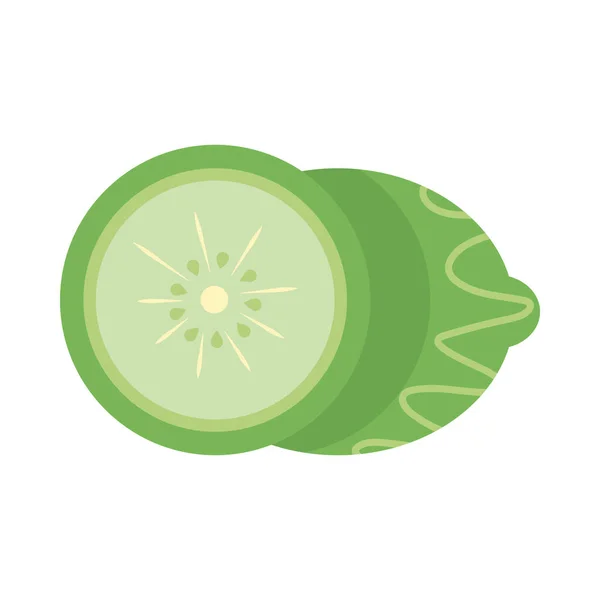 Kiwi frais et délicieux sur fond blanc — Image vectorielle