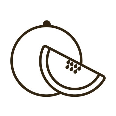 Beyaz arkaplanda kavun, satır biçimi simgesi