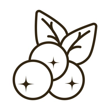 Beyaz arkaplanda üzüm, satır biçimi simgesi