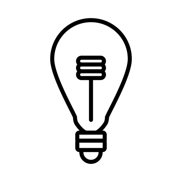 Ampoule éteinte en fond blanc — Image vectorielle