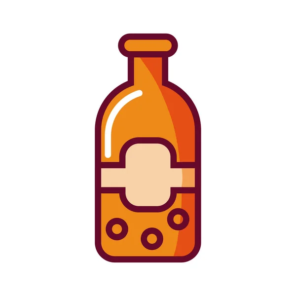 Ícone de garrafa de bebida refrigerante, ícone de estilo de preenchimento — Vetor de Stock