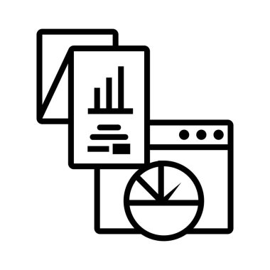 Beyaz arkaplanda dijital nesnelerle ilgili raporlar