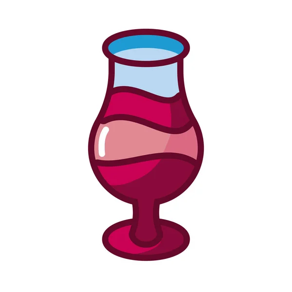 Copa de vino, diseño de estilo de relleno — Vector de stock