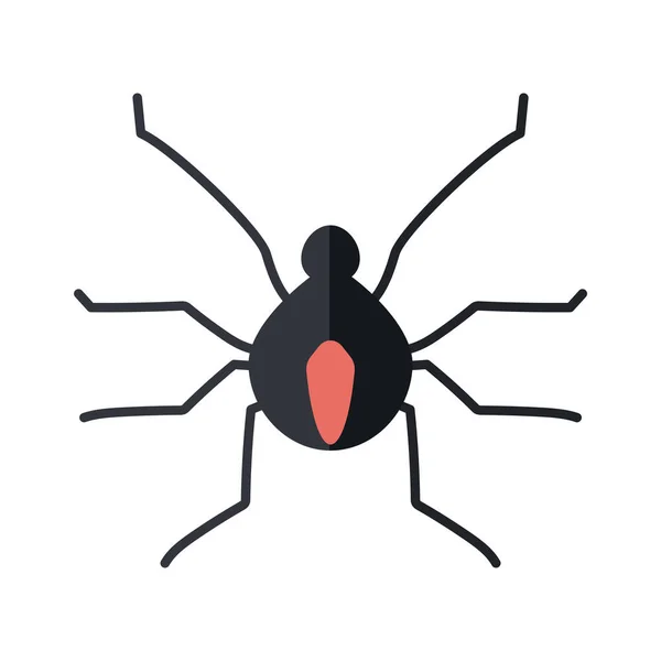 Kleine spin icoon, platte stijl — Stockvector