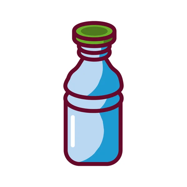 Plasctische fles pictogram, vullen stijl ontwerp — Stockvector