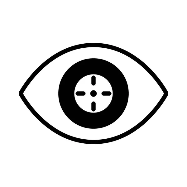 Occhio di sicurezza informatica su sfondo bianco — Vettoriale Stock